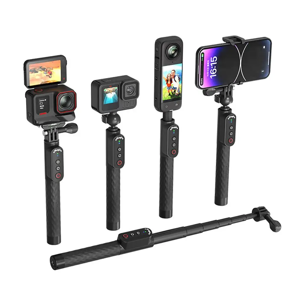 100-センチメートル-39-インチ自撮り棒三脚ポータブル-vlog-ハンドルグリップリモコン付き拡張可能な自撮り棒-insta360-カメラ-x3n5