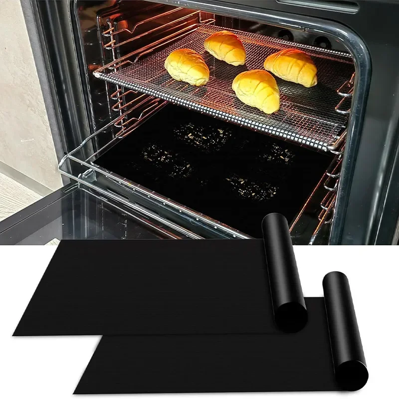 Oven Liners For Bottom Of Electric Gas Oven Reusable Non-stick Teflon Protector Mat Heat Resistant Grill Mats kitchen