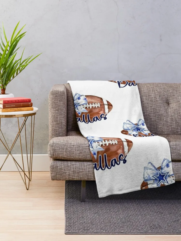 Dallas Football Coquette Bow Throw Blanket Stuffeds Picnic Blankets