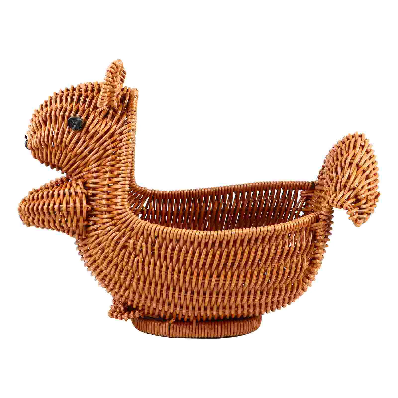 

Dessert Rattan Squirrel Fruit Basket Storage Baskets Wicker Bowl Plastic Nut Holder