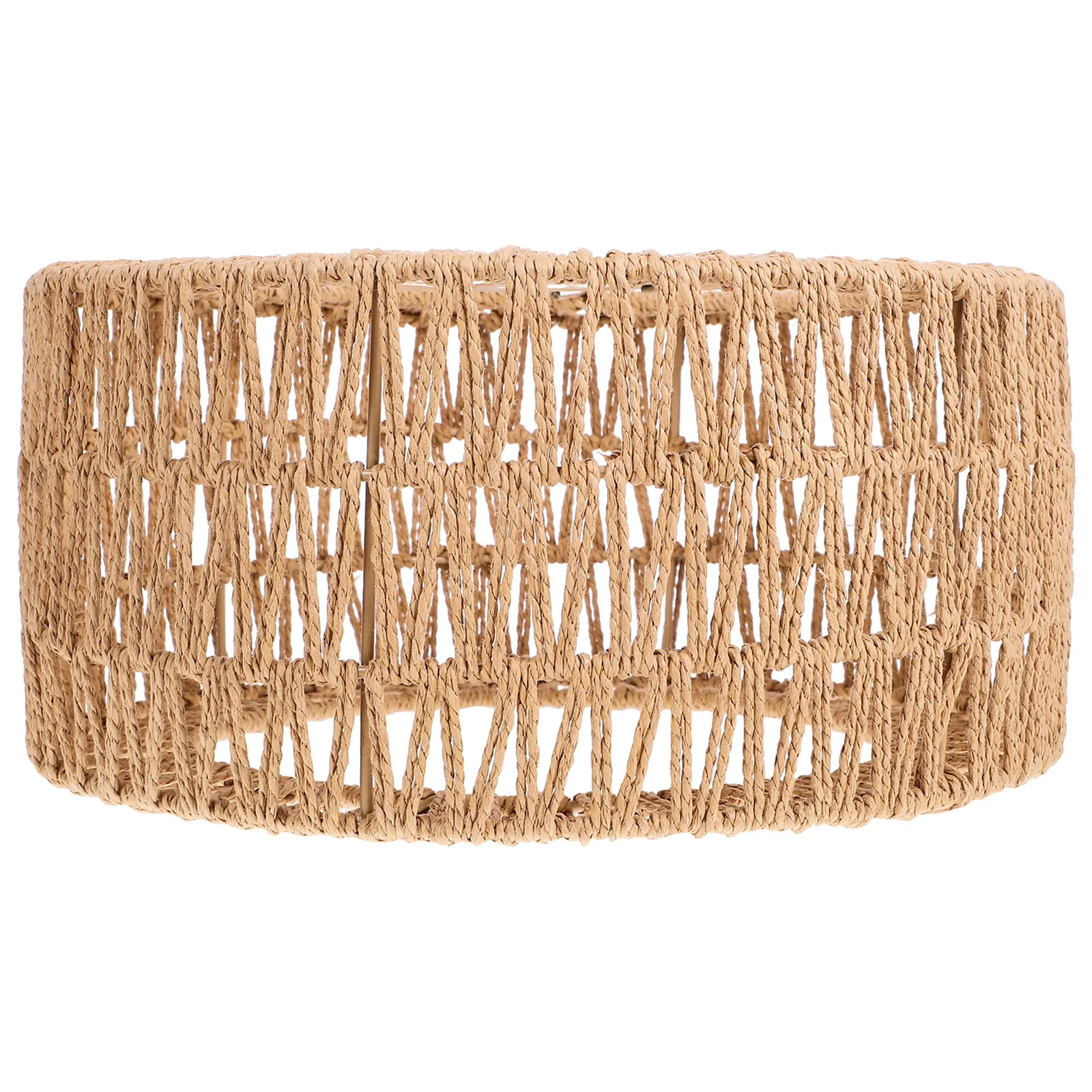 

Woven Grass Rope Lampshade for Ceiling Pendant Lamp Size L Smooth Texture Warm Atmosphere Replacement Cover Sturdy Design Indoor