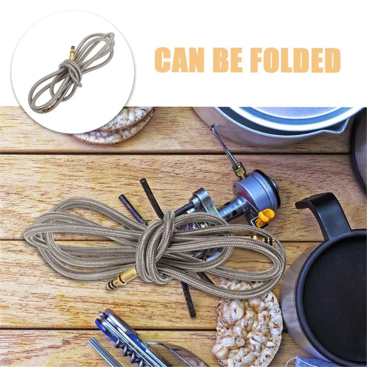 150cm Camping Gas Adapter Outdoor Gas Stove Extend Tube Repair Pipes Split Type Furnace Converter Connector Tank Adaptor