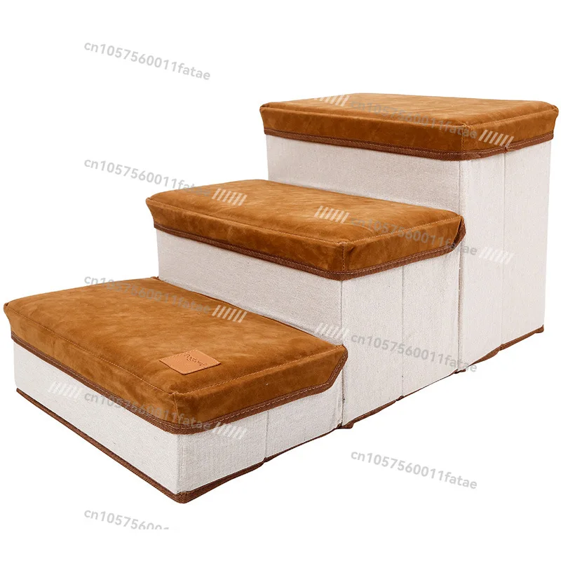 

Pet ladder folding storage dog stairs climbing non-slip large capacity pet stairs thickened baseplate puppy ladder