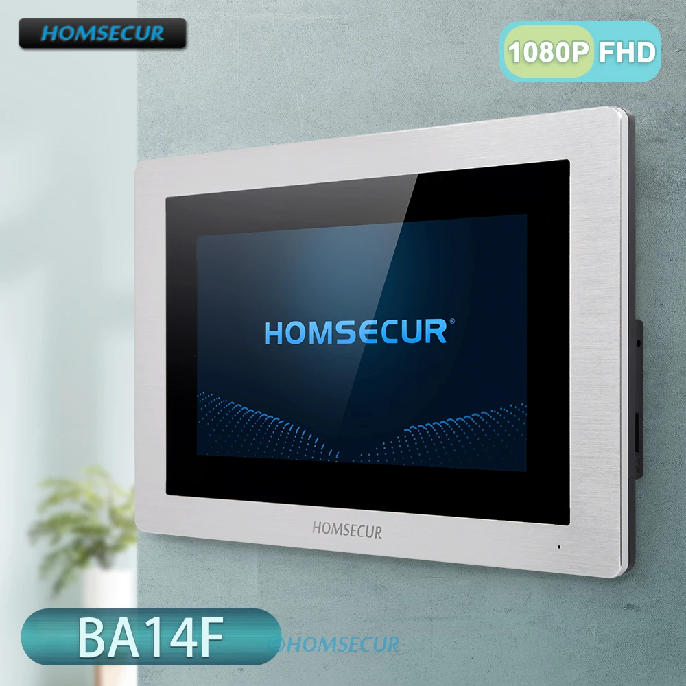 4 Wire 7" Touch Screen Intercom Monitor Multi-languages Menu Motion Detection For HOMSECUR Video Doorphone 1080P FHD System