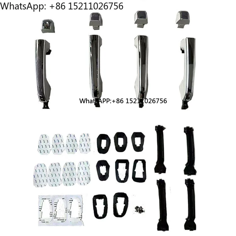 النموذج الأصلي الذكي لؤلؤي أبيض أسود كروم مقبض باب السيارة ترقية مقبض خارجي لتحديث لكزس lx570 من 2009 إلى 2021 #1
