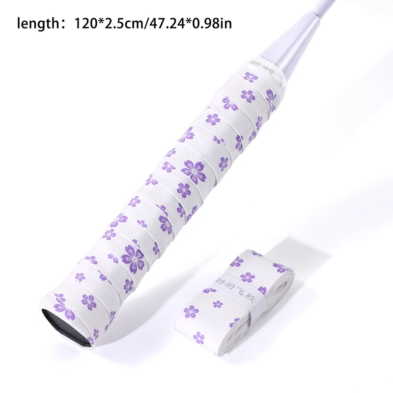 1 قطعة ساكورا طباعة التنس وكرة الريشة شريط لحام العرق ماصة امتصاص الصدمات عدم الانزلاق مقاومة للاهتراء للمعدات الرياضية