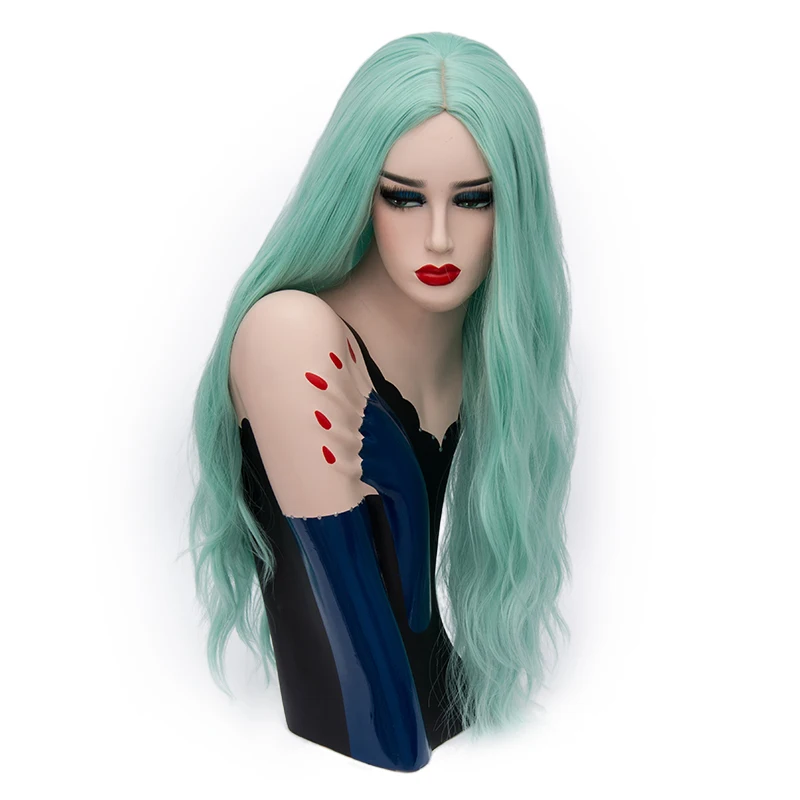 MSIWIGS Long Pink Wavy Wig Cosplay