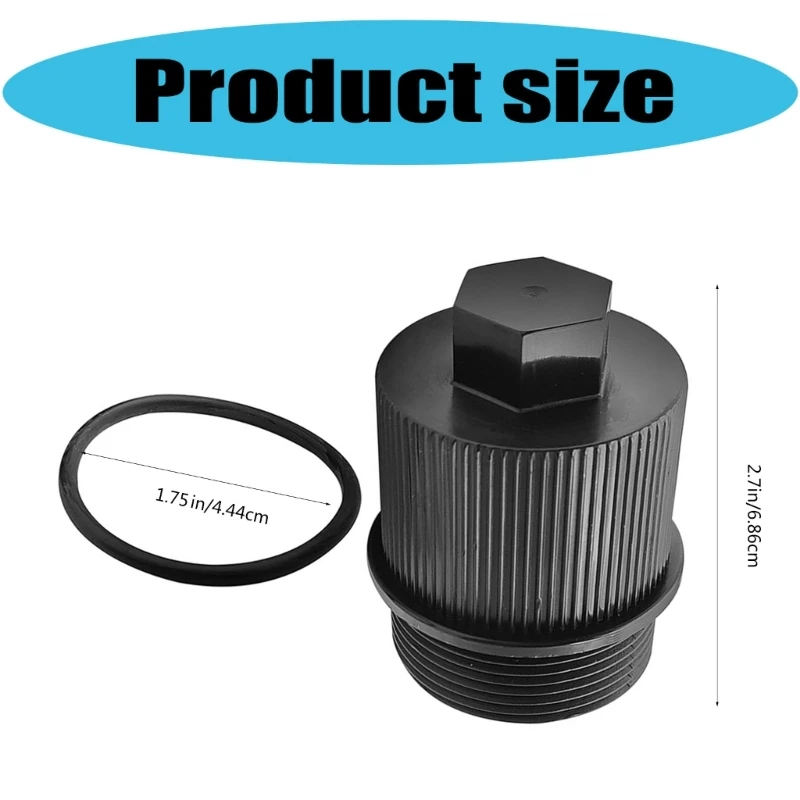 Pool Filter Drain Caps Replacement ABS Construction Drain Plug Assembly O Rings