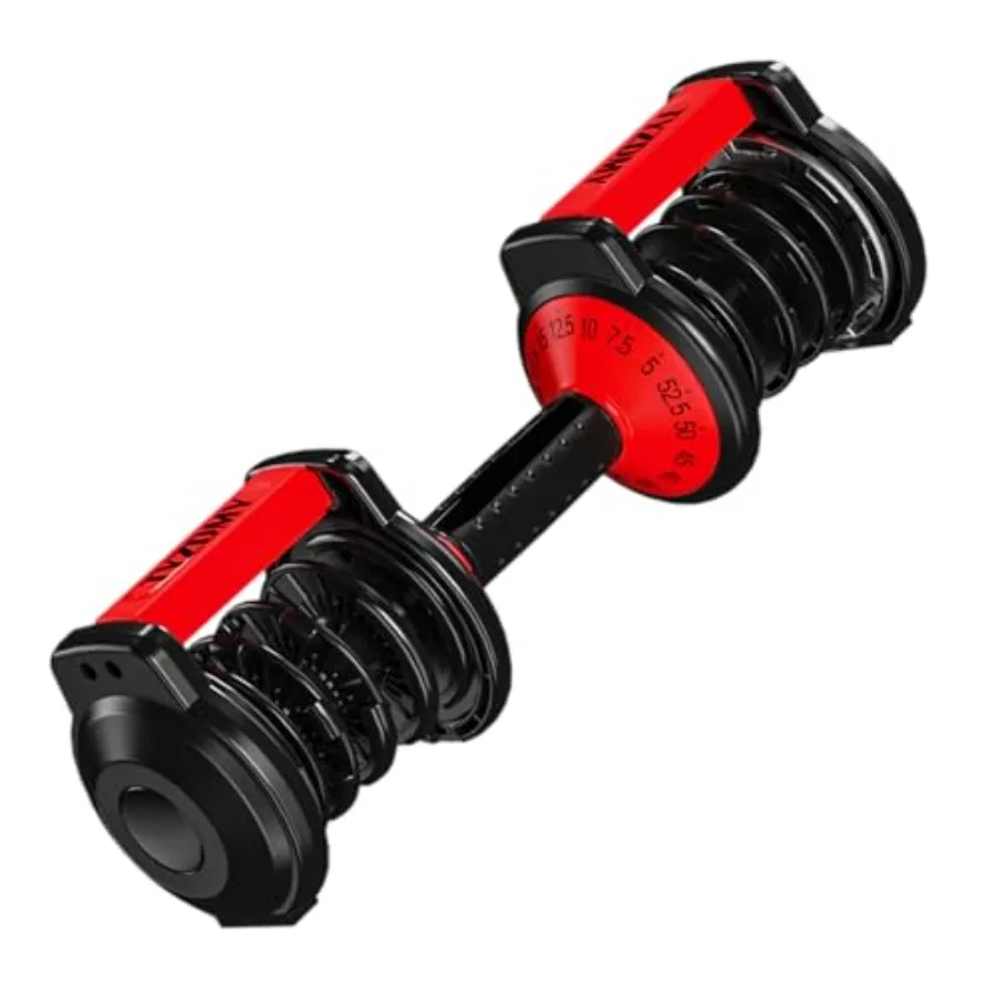 

Регулируемая рукоятка для гантелей для домашнего спортзала, прочная стальная конструкция, черная отделка, эргономичный дизайн для удобного захвата и универсального использования.