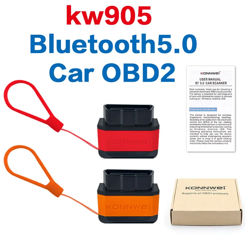 

Сканер OBD2 KW905 Bluetooth 5.0 — инструмент диагностики автомобилей Android/iOS