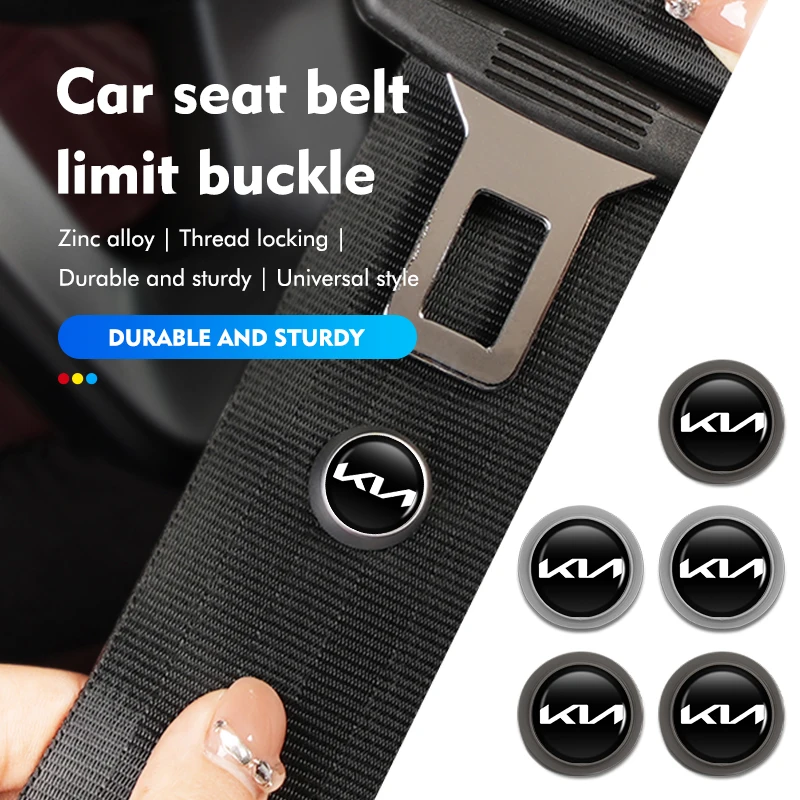 4 Peças Limitador de Espaçamento para Cinto de Segurança Automotivo, Clipe Retentor de Fivela para KIA K5 K2 Optima Soul Spectra Niro Cadenza Sephia Carens