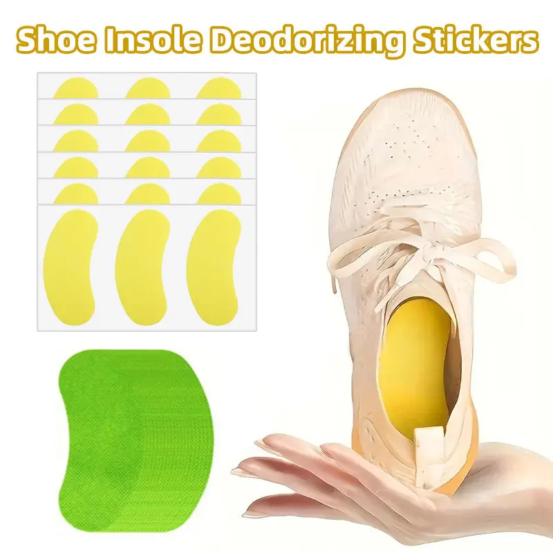 

Adhesive Sweat-Absorbing Insoles,Chemical-Free Odor-Absorbing Shoe Deodorizer Patches for All Shoe Types