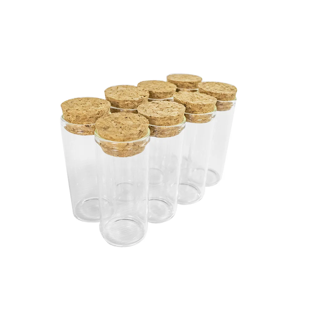 24pcs/Lot 30ml DIY Mini Wishing Glass Bottles Corks Crafts 30mm Tiny Empty Jars Stopper Transparent Souvenir Container