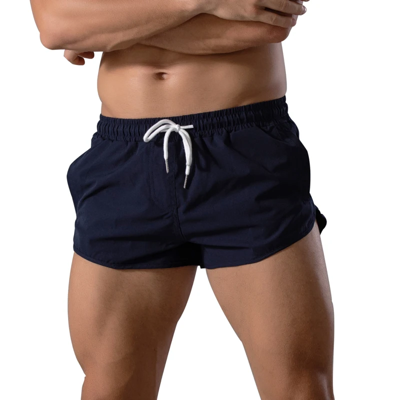 Heavywood-Quick Dry Running Shorts dos homens, ginásio Sports Sweatshorts, Cordão, elástico na cintura, Jogging Shorts, Masculino Sleep Bottoms, 3"