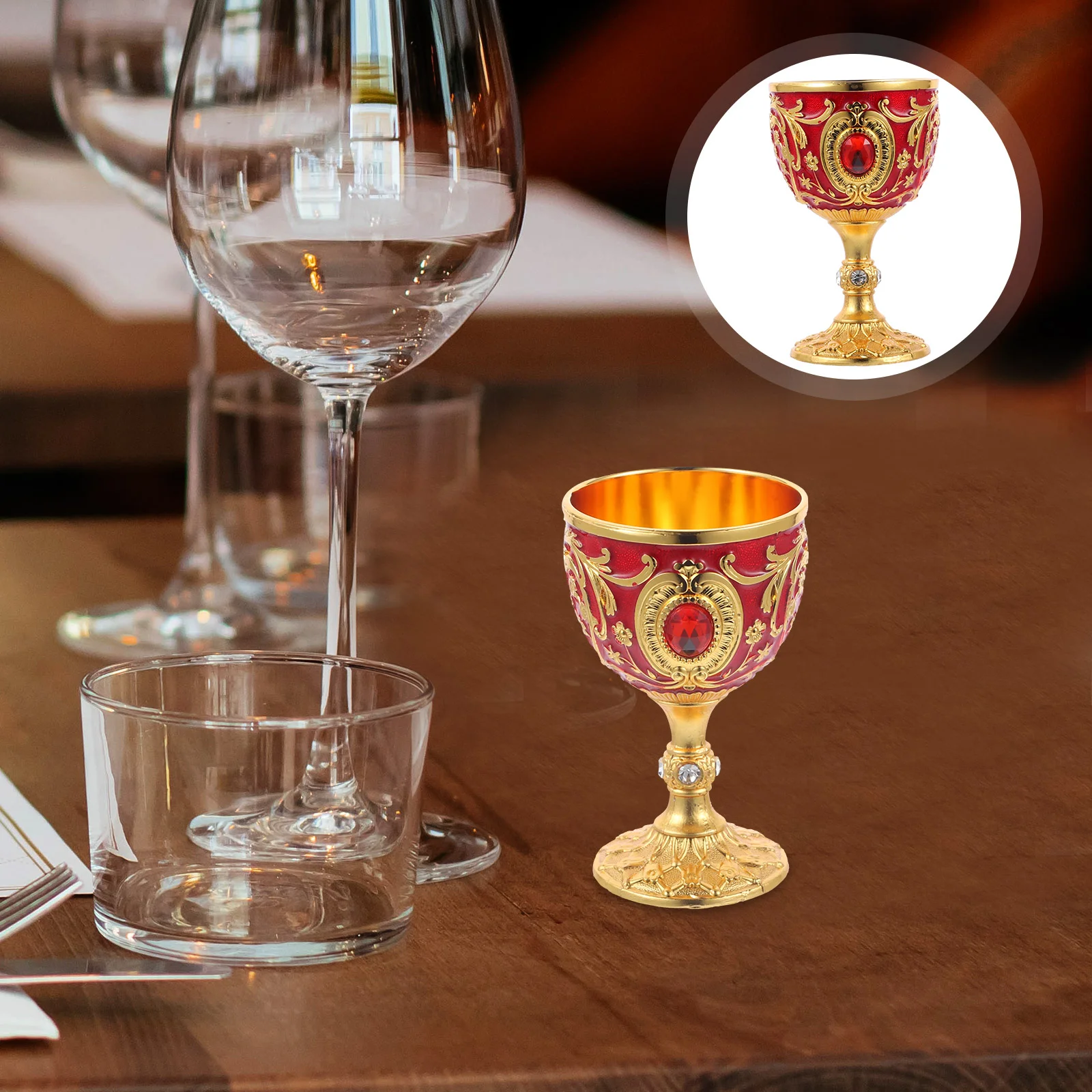 

Drink Cup Glass Man Tea Cups Chalice Shot Glasses Alloy Medieval Goblet Convenient