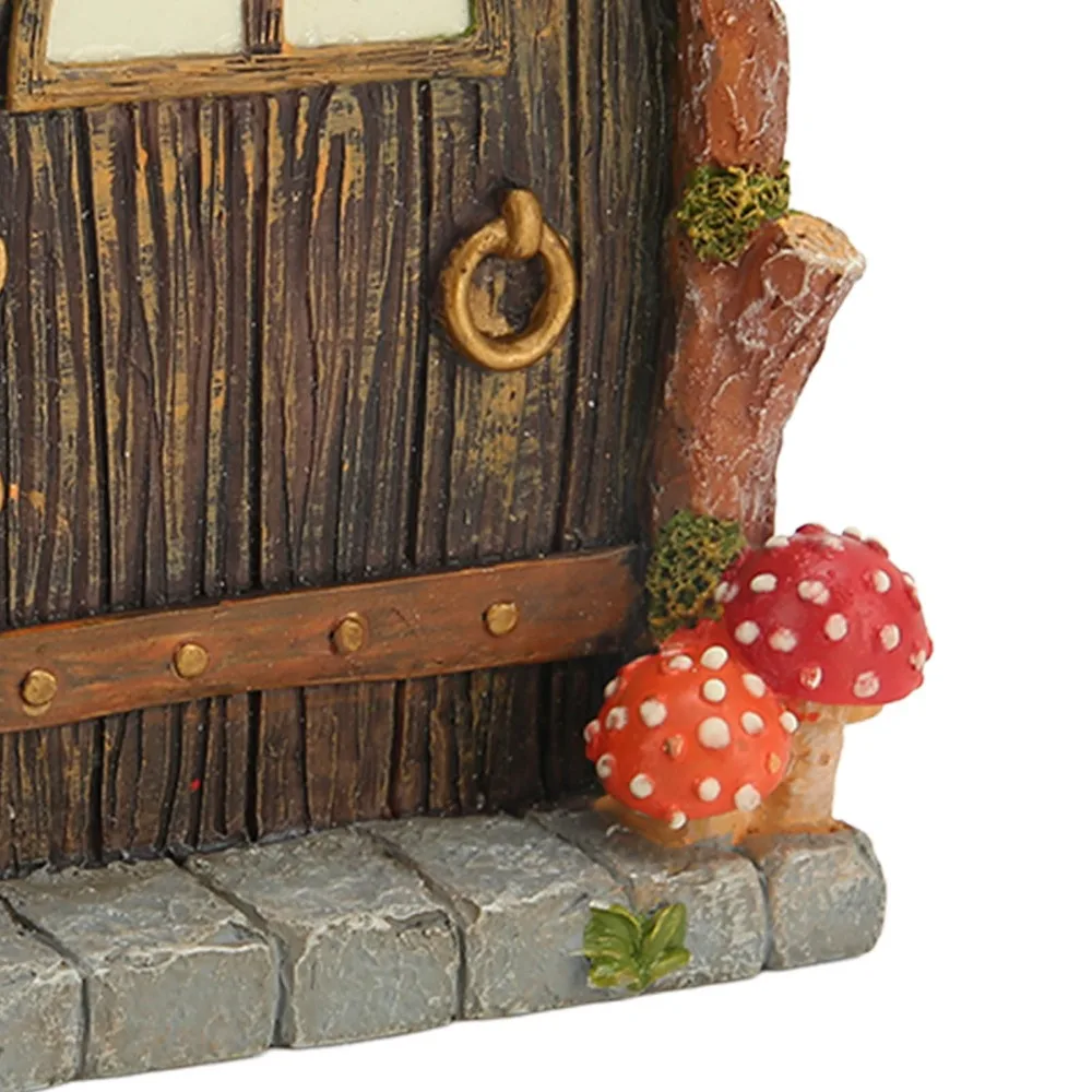 Frost Protection Fairy Door Resin Glow In The Dark Glowing Mushroom Miniature Fairy House Kit Outdoor Garden
