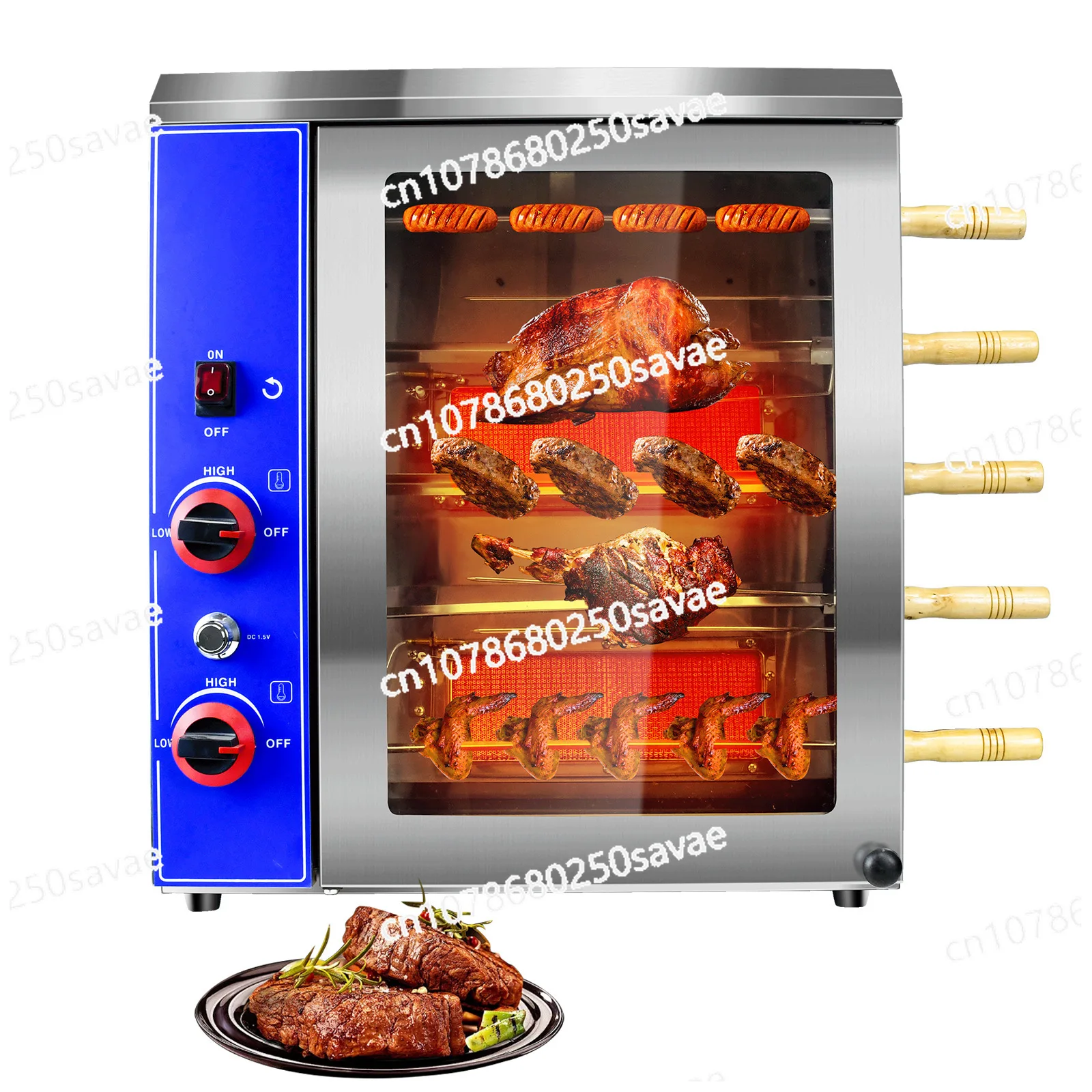 Vertical Rotating Barbecue Barbecue Stove, Gas Roast Chicken Stove