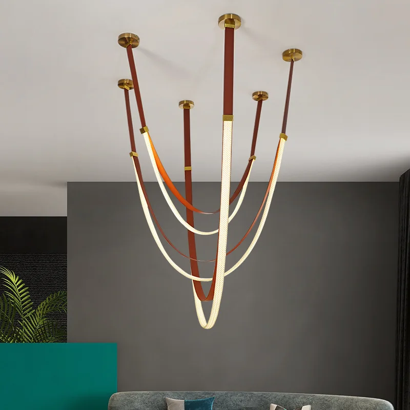 2026 new belt chandelier, foreign high-end woven models are soft and not dazzling, and designer models are upgraded to empty