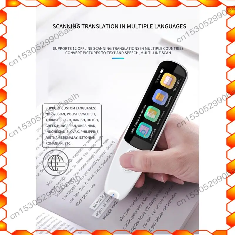 

-AT52 Smart 134 Kind Voice Smart Translator Pen Multifunction Offline Translation Real Time Language Translator Business Travel