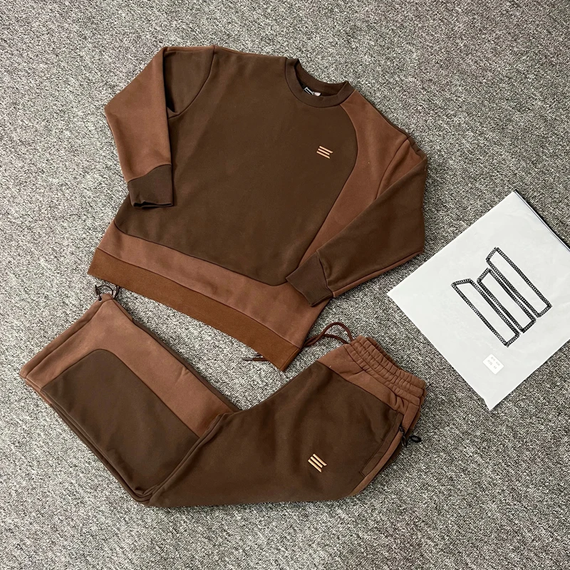 

American Comfort All-match Kroen Hoodie Embroidery Patchwork Round-neck Casual Loose Hoodie KROEN Pullover Sweatshirt