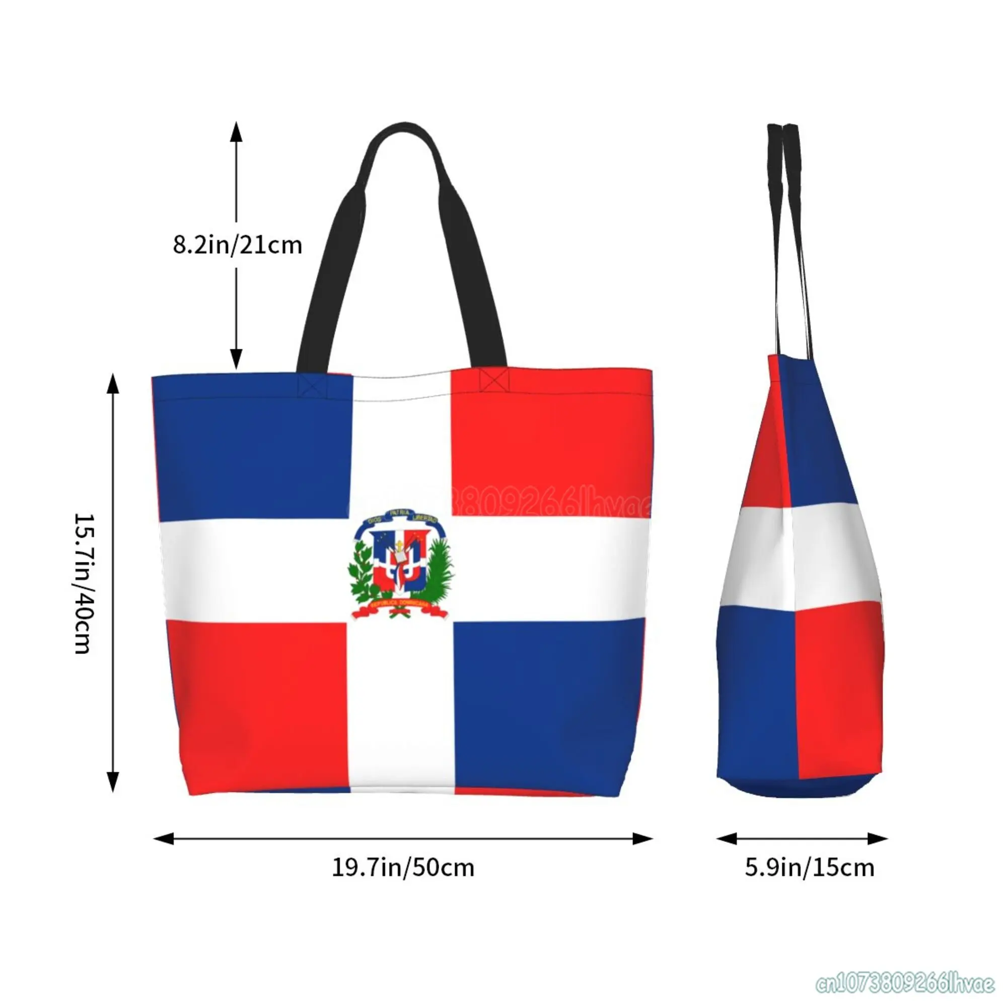 Dominican Republic Flag Women Tote Bags Shoulder Bags Large Lightweight Paneled Canvas Tote Wallets Bag for Shopping Work Travel