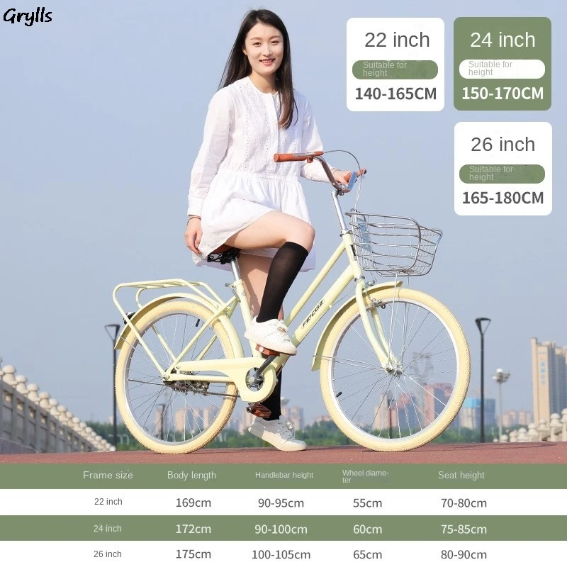 Grylls Women\'s Vintage Commuter Bike Adult Mobility Bike Student Bike Hot New 24 \