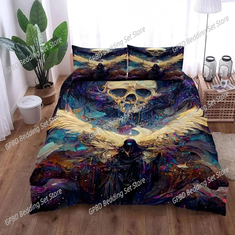 

2024 Egyptian Horus Ethnic Duvet Cover Set UK Single Double Queen King US Twin Full King Size Bed Linen Set