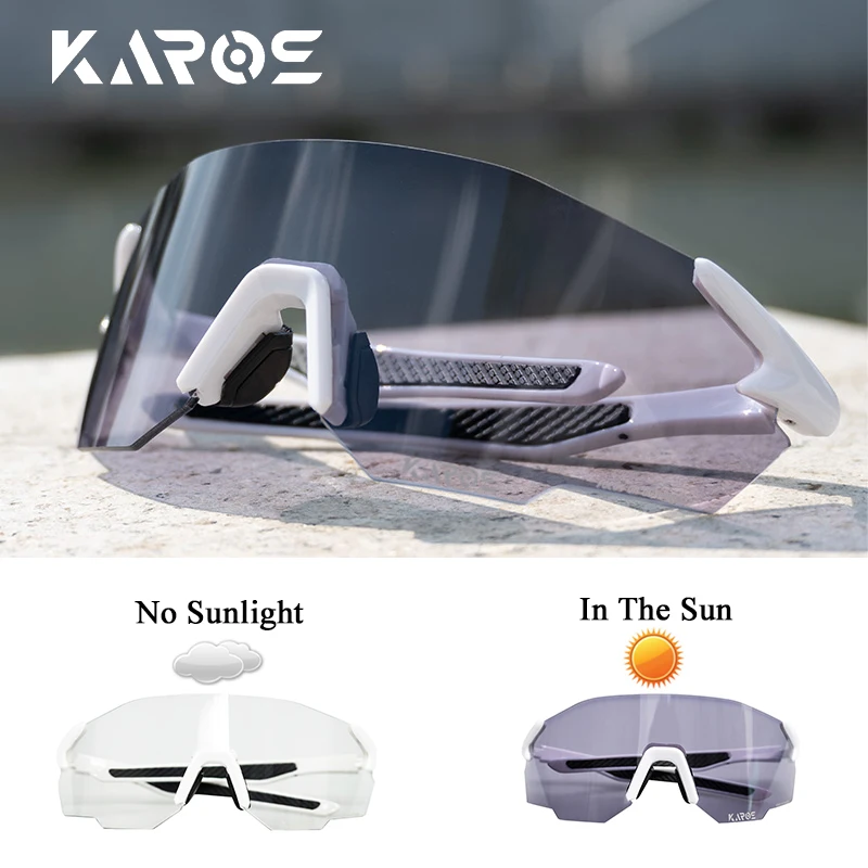 KAROS Photochromic Cycling Glasses MTB Road Bike Eyewear Men Women Outdoor Sports Sunglasses Adjustable Lens for Bicycle K01 - view 2