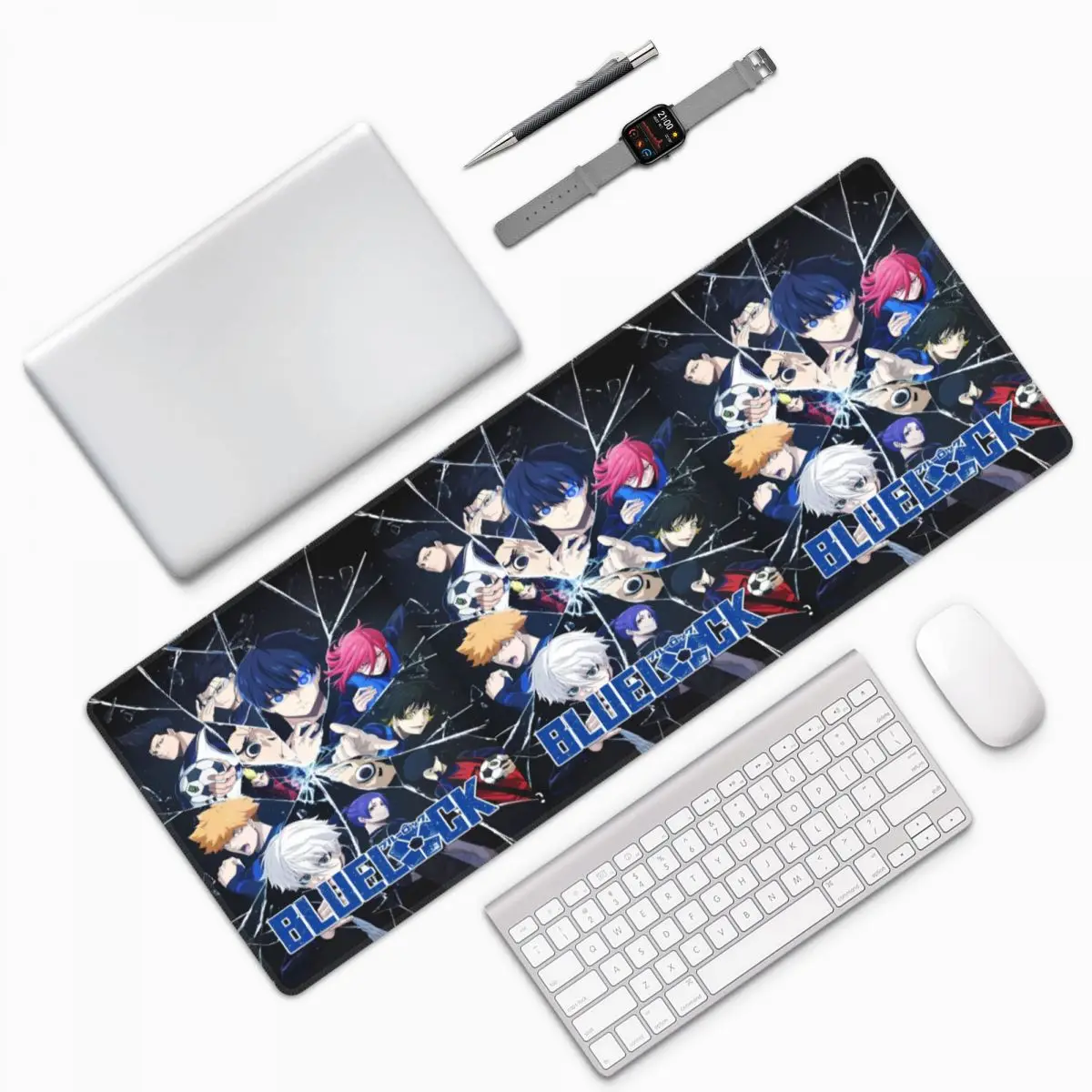Anime Blue Locks Large Mouse Pad Computer Keyboard Mouse Mat Gamer PC Laptop Desk Mat Office Accessories Table Mats
