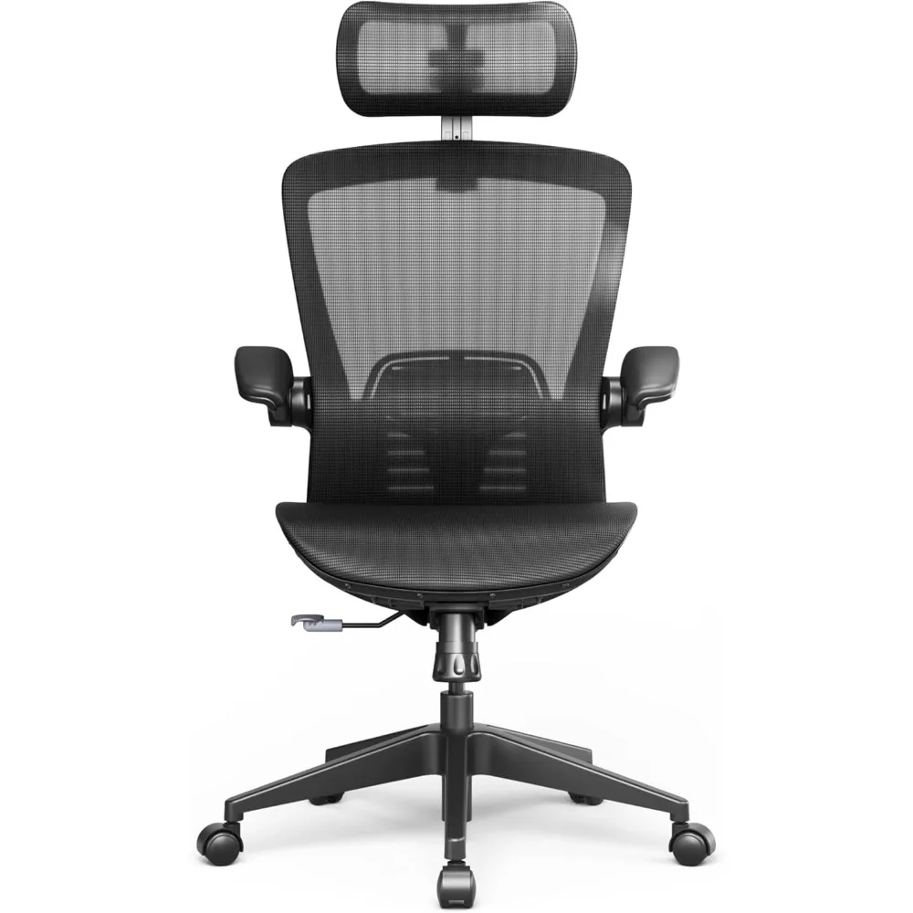 OC3-Pro Эргономичное офисное кресло Компьютерное кресло с высокой спинкой и откидным подлокотником/8-уровневая поясничная поддержка, дышащая сетка S