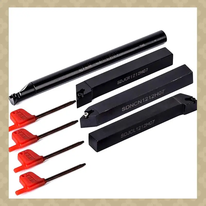 

AB45 4X 12Mm Lathe Turning Tool Holder Boring Bar DCMT 10Pcs 0702 Carbide Insert Handle Andwrench Forlathe Turning Tool