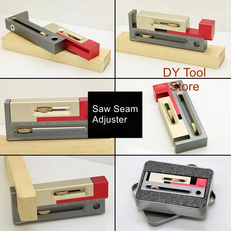 Woodworking tools saw table saw seam adjuster mortise and tenon machine movable measuring block length compensation