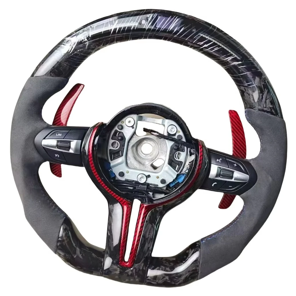 

For For F30 F35 F10 F18 Full Range Modified Racing Sports Leather Carbon Fiber Steering Wheel