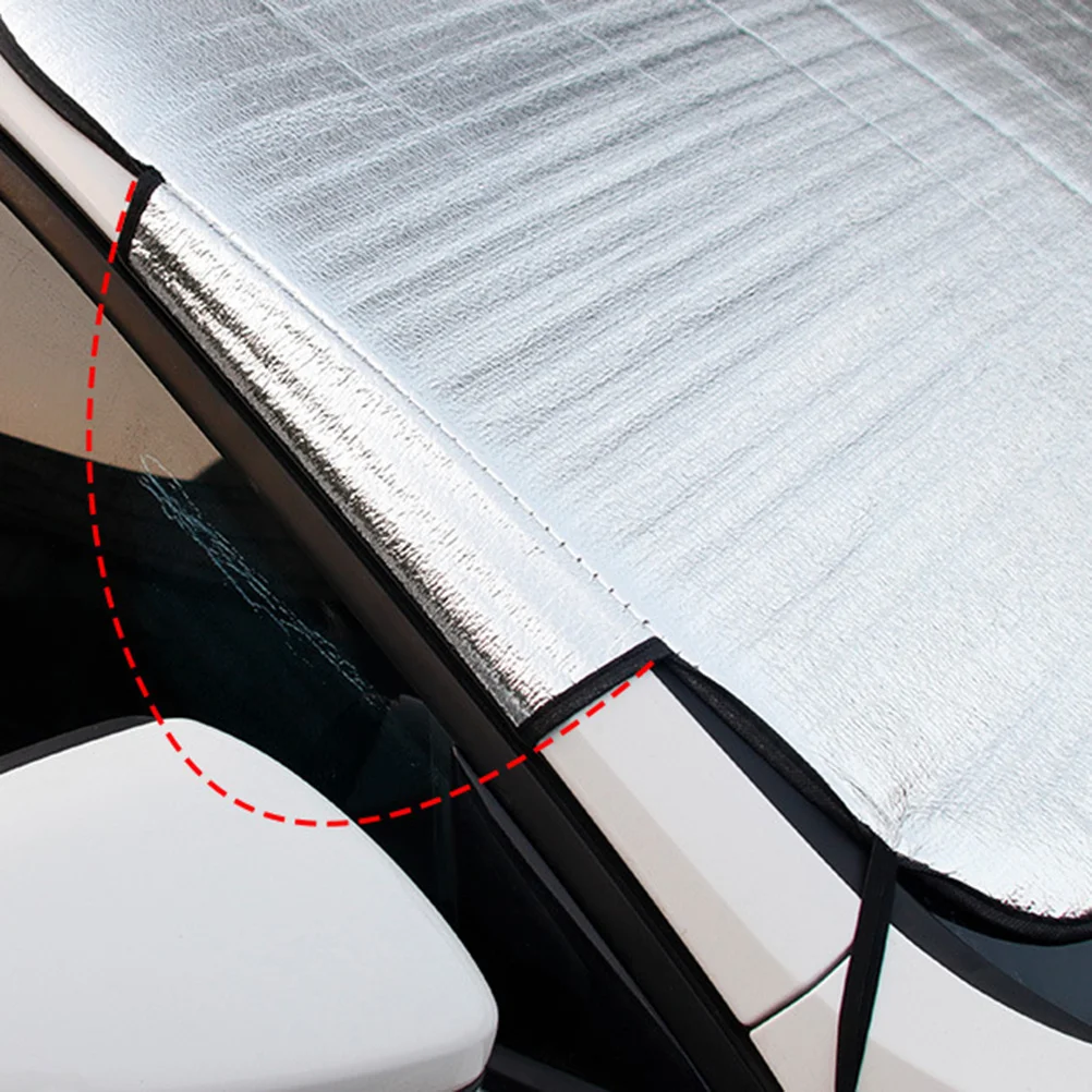 

2Pcs Foldable Car Windshield Sun Visor Universal Anti-Uv Snow Frost Shield Silver Reflective Heat Protection Car Sun Shade