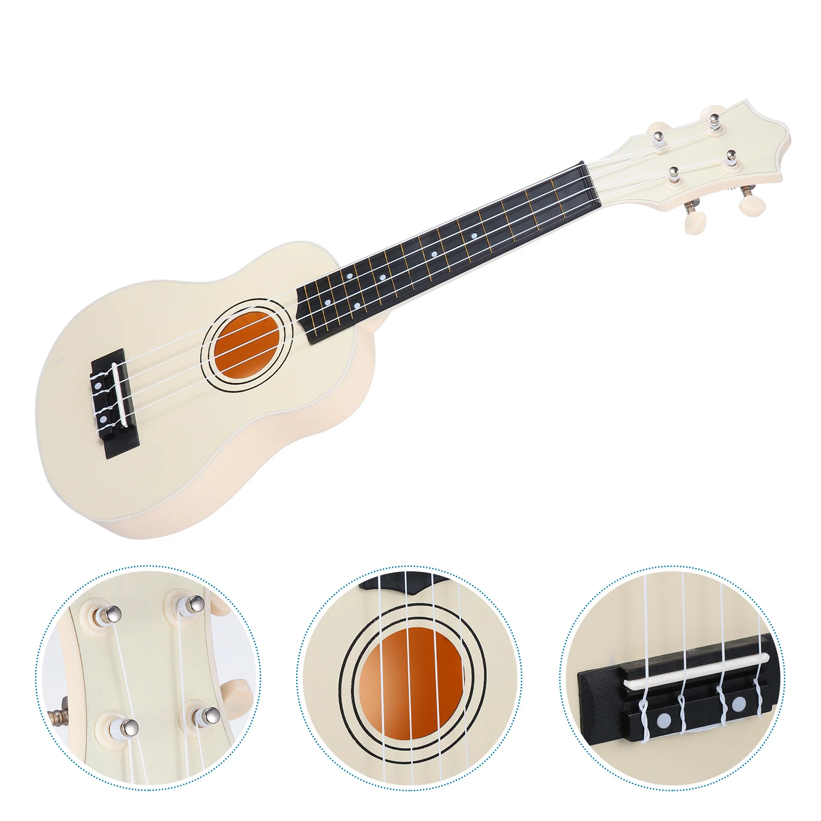 

1Set 12 Inches Ukulele Beginner Acoustic Instrument Portable Lightweight Stable Sound Easy to Learn Ukulele Set