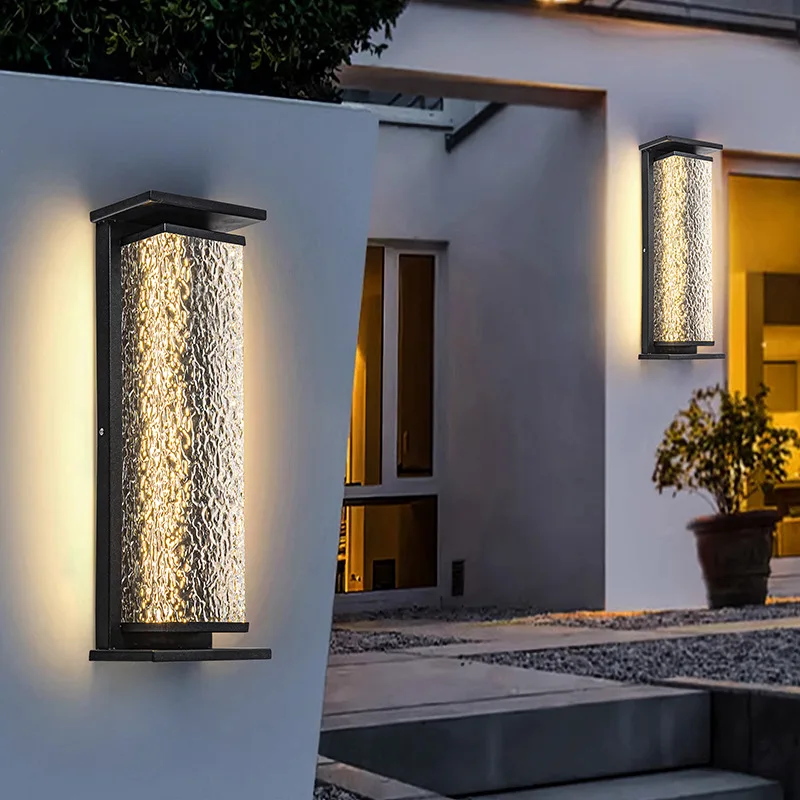 

Современный минималистичный светодиодный уличный водонепроницаемый настенный светильник для виллы, двора, сада, пейзажа, освещения балкона, настенный светильник с длинной полосой