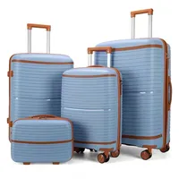 4-Piece Luggage Set Large Capacity Spinner Wheel Suitcase Carry On New Travel Baggage 4