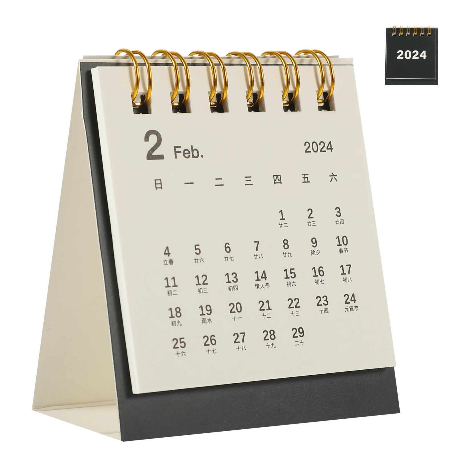 صغير 2024 أجندة مكتبية /رزنامة مكتبية الوردي دوامة ملزمة صفحات سميكة مكتب ديكور المنزل جدول مخطط St سطح المكتب #1