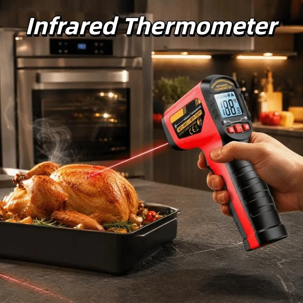-50℃ To 400℃ Infrared Thermometer Non-Contact LCD Display Digital Temperature Meter Accurate Measurement for 300mAh