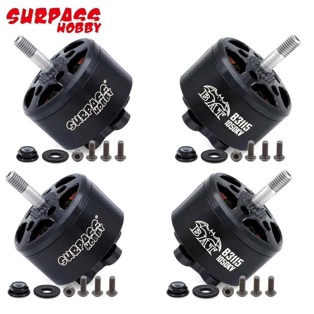 

Surpass Hobby Bat B3115 3115 900KV 1050KV 5-8S 14-Pole CW Brushless Motor M5 Alloy Shaft For Long Range X-Class FPV Racing Drone