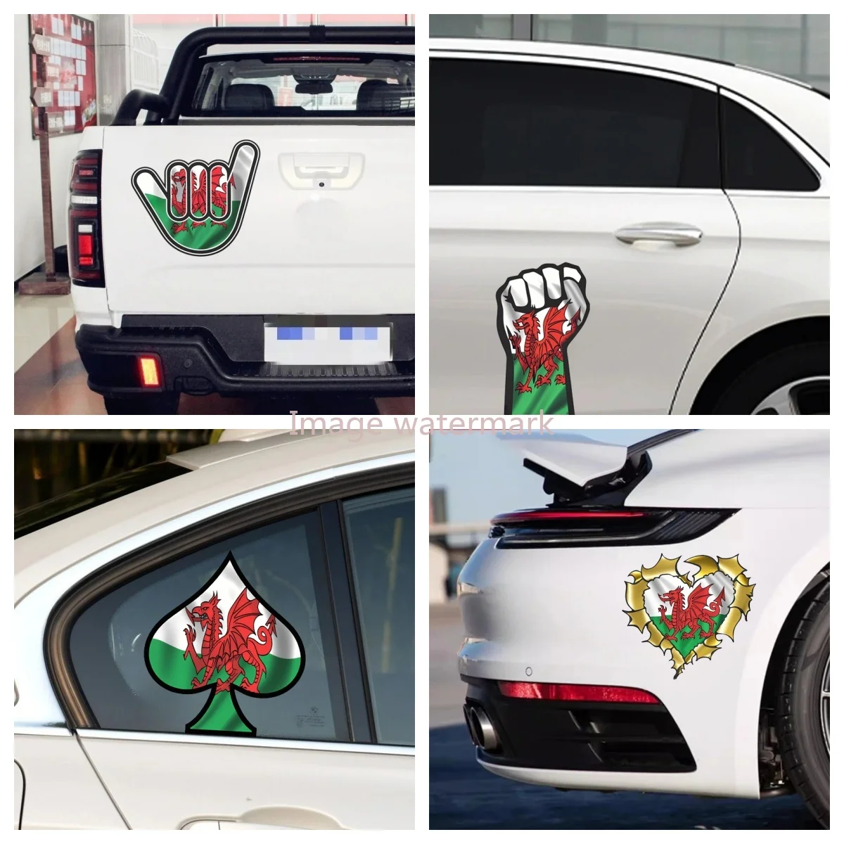 

Welsh Red Dragon car sticker, covering scratches and beautifying car decorations High quality stickers