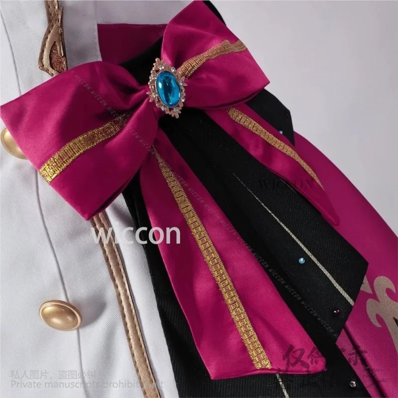 

asdh8@Anime Game Genshin Impact Cosplay Escoffier Costume Chef's Uniform Hot Pink Cake Dress Cute Kawaii Lolita Wigs Props Custo