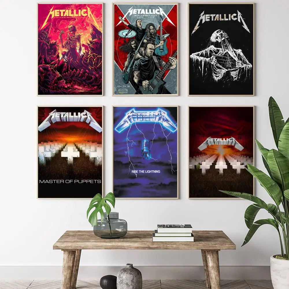 B And M-METALLICA Self Art  Calligraphy HD Canvas Poster living room bedroom bar aesthetic decoration