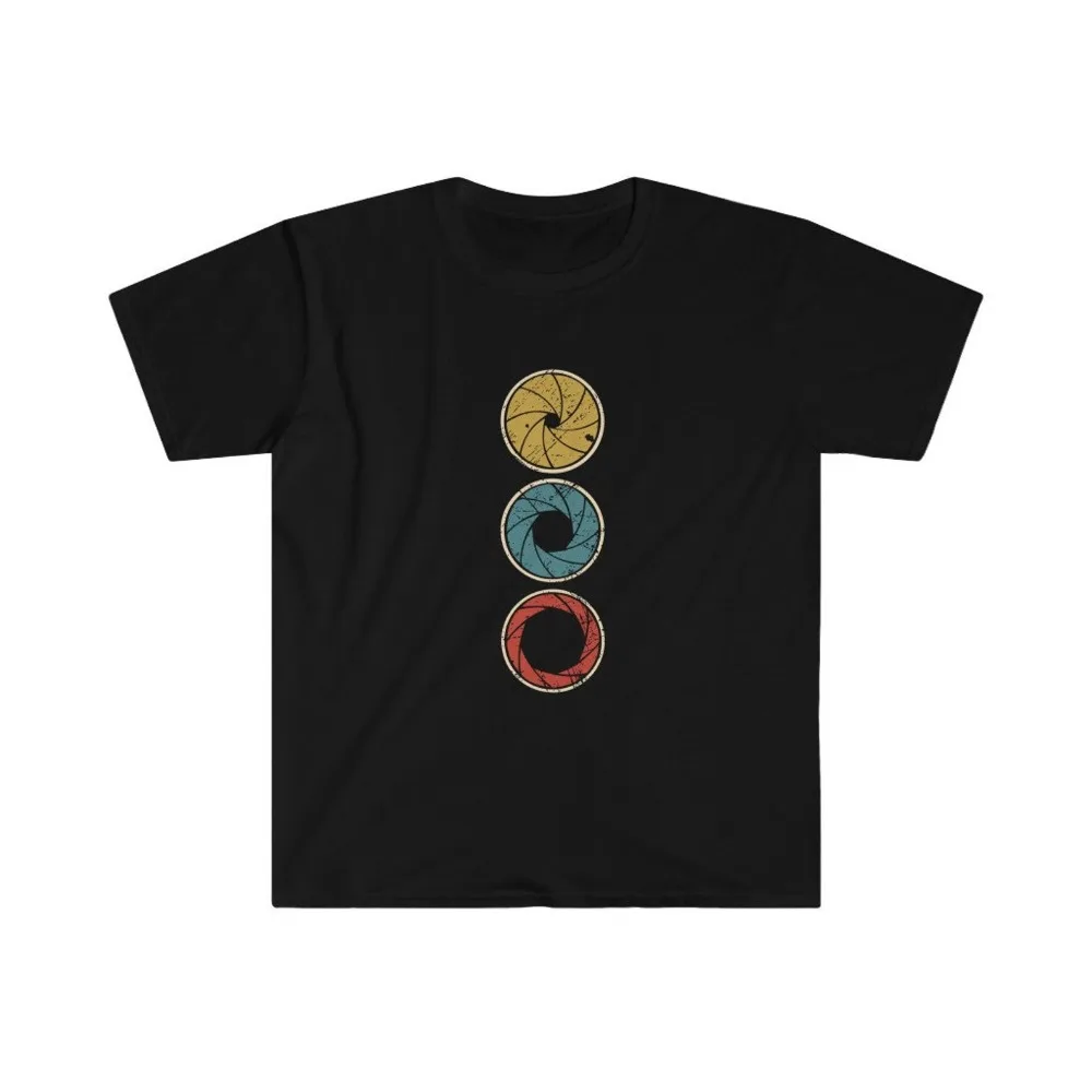 Photography Diaphragms Shirt Retro Vintage Graphic Photographer Tee Gift for Camera Lover Unisex Camera Lens Aperture Streetwear