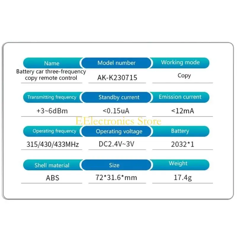 B03C Universal Duplicator Remote Copy Fixed Code Multi Frequenz 315/430/433MHz