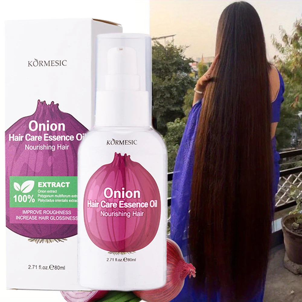 Onion Hair Growth Serum Spray Promotes Hair Growth Oil Repair Hairs Damage Prevent Hair Loss Nourish Scalp Hair Health Care 80ml - Image 4