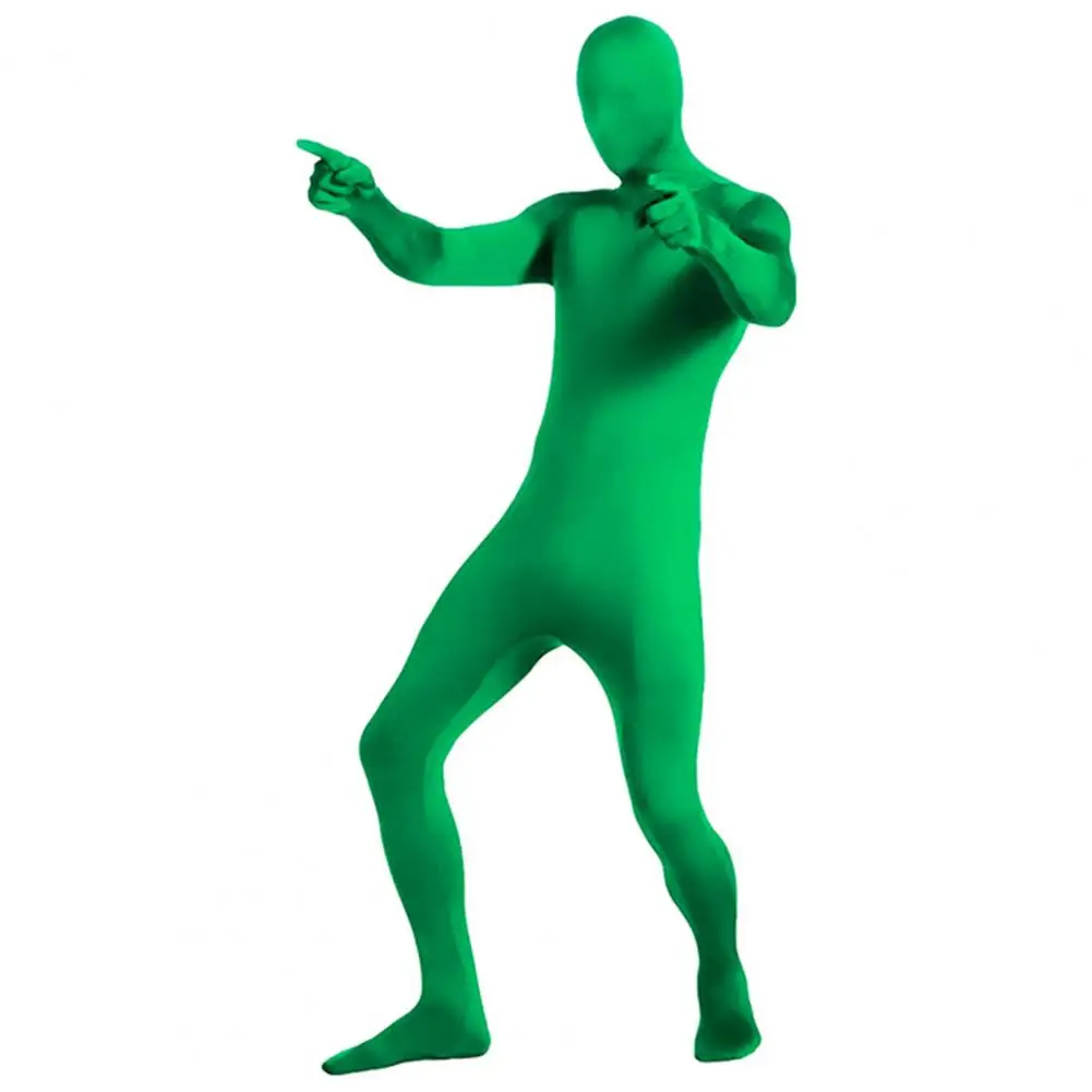 Traje de pantalla verde, disfraces de Cosplay de llave Chroma para telón de fondo, película de Video, efecto Invisible, fondo elástico ajustado