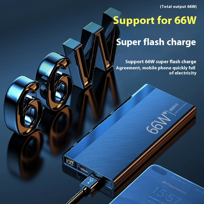 Power Bank 20000mah 66w Super Fast Charging Battery For Apple13 14 Android External Battery Charger Powerbank