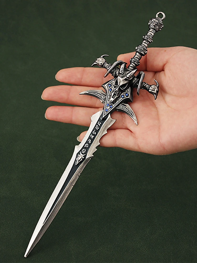 Medieval Sword Fake Mini Anime Metal Cosplay Miniature Swords Home Decor Desk Accessories Retro Dollhouse Miniatures Items