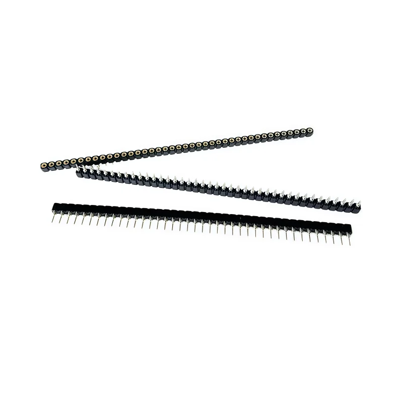 1*40P Single-row Round Hole Mother Pin Insert Base with 2.54MM Spacing Single-headed Pin Round Hole Base Flat Foot